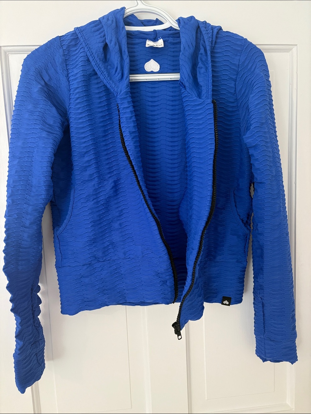 Booty by Brabants Royal Blue Croc Skin Hooded Zip Jacket